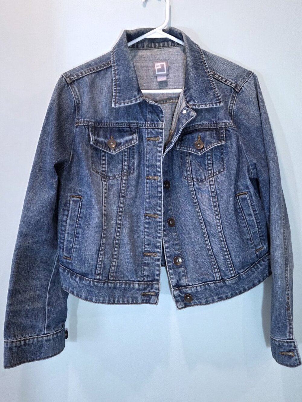 JCP Cropped Jean Jacket Size L